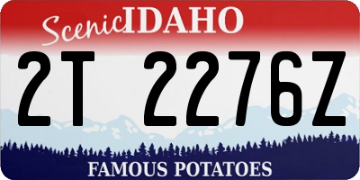 ID license plate 2T2276Z