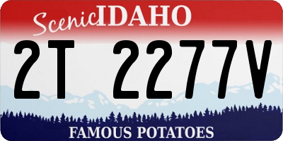 ID license plate 2T2277V