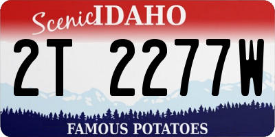 ID license plate 2T2277W