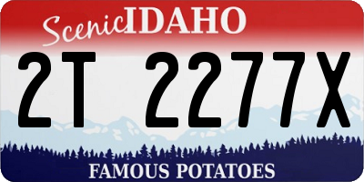 ID license plate 2T2277X