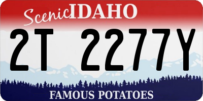 ID license plate 2T2277Y