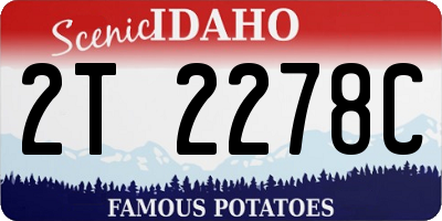 ID license plate 2T2278C