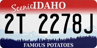 ID license plate 2T2278J
