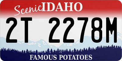 ID license plate 2T2278M