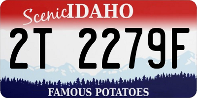 ID license plate 2T2279F