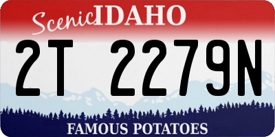 ID license plate 2T2279N