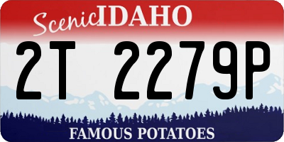 ID license plate 2T2279P