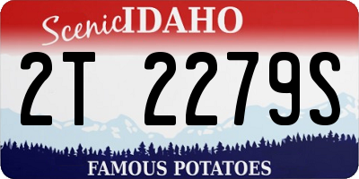 ID license plate 2T2279S