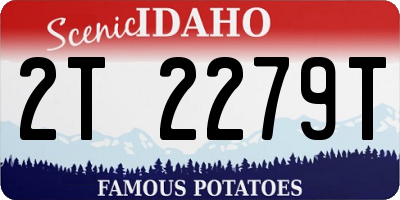 ID license plate 2T2279T