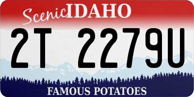 ID license plate 2T2279U