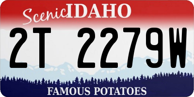 ID license plate 2T2279W