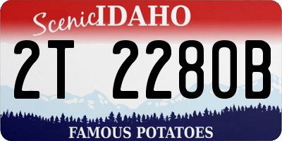ID license plate 2T2280B