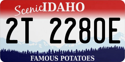 ID license plate 2T2280E