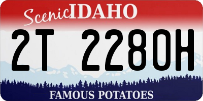 ID license plate 2T2280H