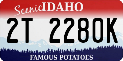 ID license plate 2T2280K