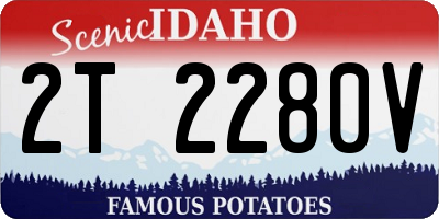 ID license plate 2T2280V
