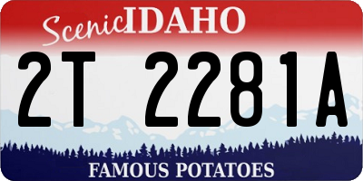 ID license plate 2T2281A