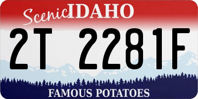 ID license plate 2T2281F