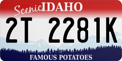 ID license plate 2T2281K