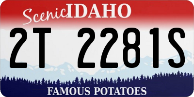 ID license plate 2T2281S