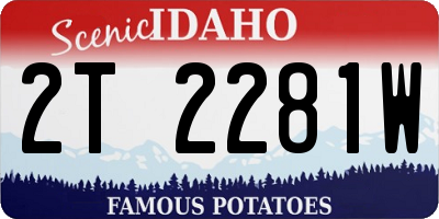 ID license plate 2T2281W