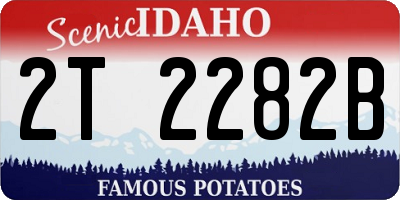 ID license plate 2T2282B