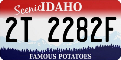 ID license plate 2T2282F
