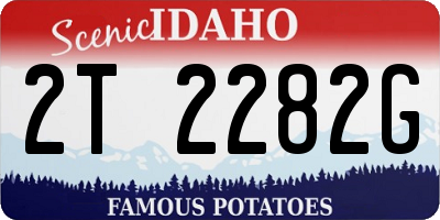 ID license plate 2T2282G
