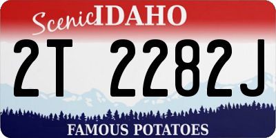ID license plate 2T2282J