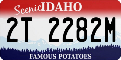 ID license plate 2T2282M