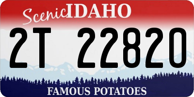ID license plate 2T2282O