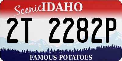 ID license plate 2T2282P