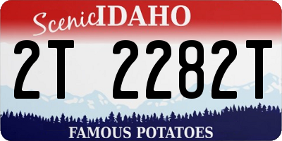 ID license plate 2T2282T