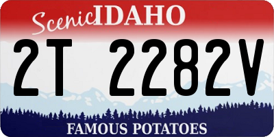ID license plate 2T2282V