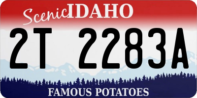 ID license plate 2T2283A