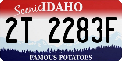 ID license plate 2T2283F