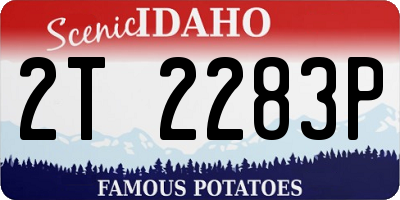 ID license plate 2T2283P