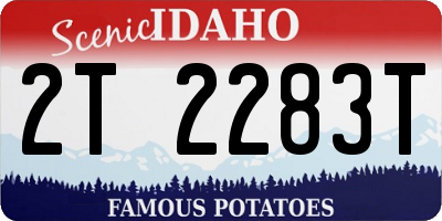 ID license plate 2T2283T