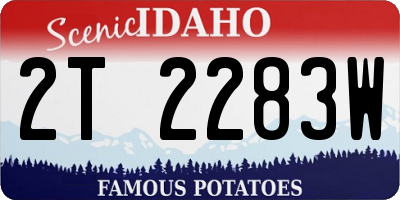 ID license plate 2T2283W
