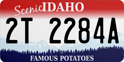 ID license plate 2T2284A