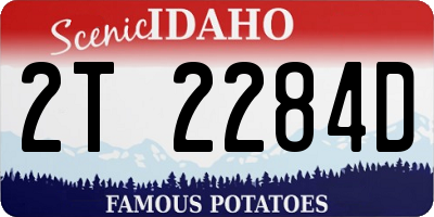 ID license plate 2T2284D