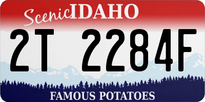 ID license plate 2T2284F