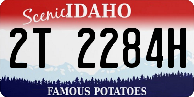 ID license plate 2T2284H