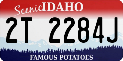 ID license plate 2T2284J