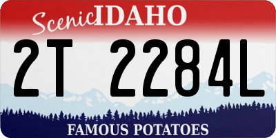 ID license plate 2T2284L