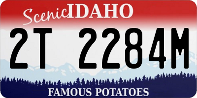 ID license plate 2T2284M