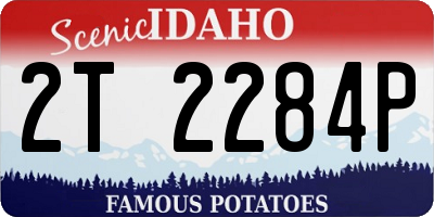 ID license plate 2T2284P