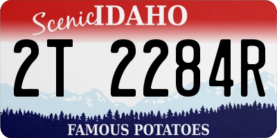ID license plate 2T2284R