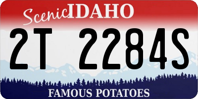 ID license plate 2T2284S