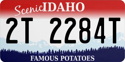 ID license plate 2T2284T